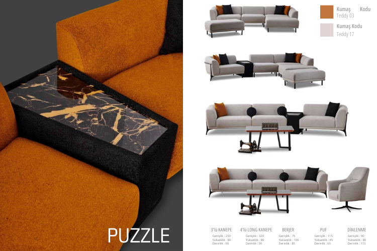 Puzzle Salon Takımı Living Room Set